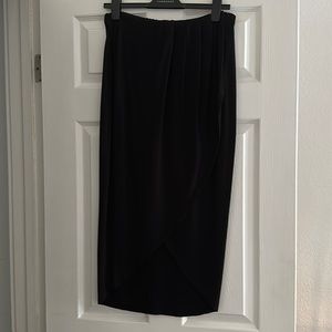 Erin Kleinberg Black Asymmetrical High Waisted Skirt